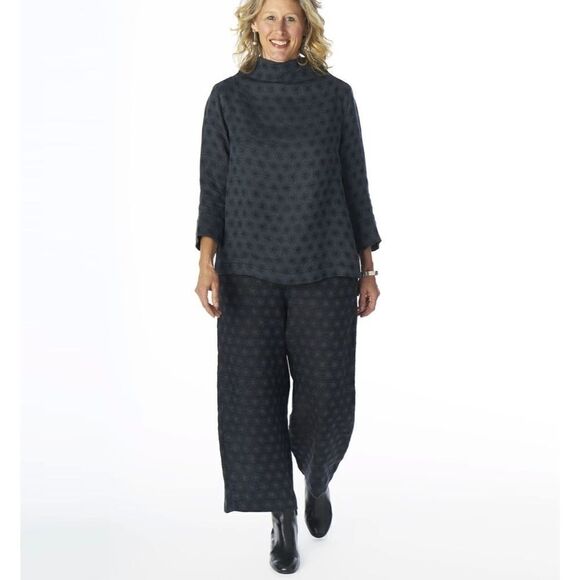 SOUTH STREET LINEN Wide-Leg Crop Pant Linen Wool - Picture 1 of 11